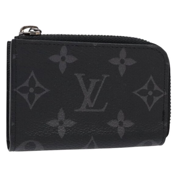 LOUIS VUITTON Monogram Eclipse Porte monnaie Jour Coin Purse M63536 Auth 139056 - Picture 1 of 16
